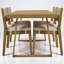 4 - Person Outdoor Acacia Wood Patio Dining Set With Rectangular Table -1356128228