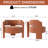  Modern Velvet Upholstered 3-legs Accent Armchair, Set of 1-2010509806