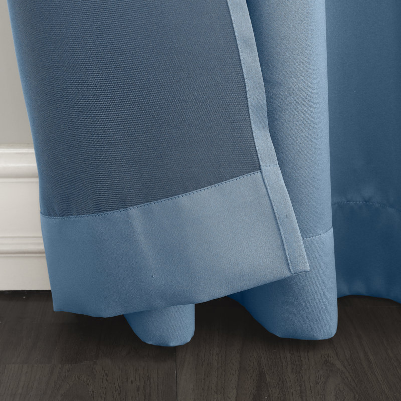 Millen Polyester Thermal Room Darkening Curtain Panel, 54" W x 84" L, Vintage Blue