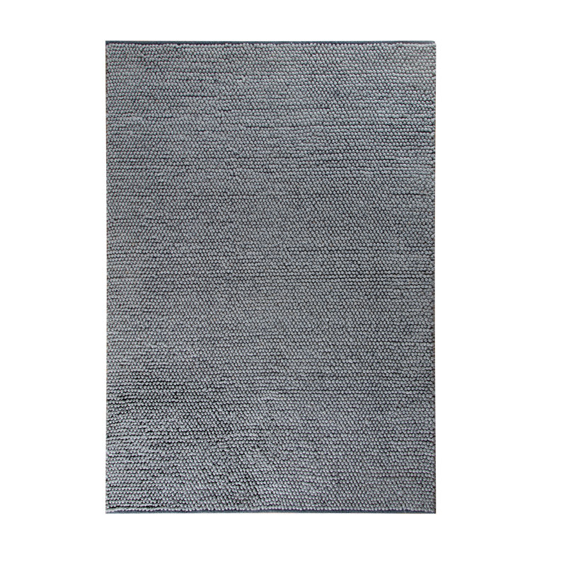 Tapis gris crocheté à la main Kiersten, Rectangle 5 pi x 7 pi