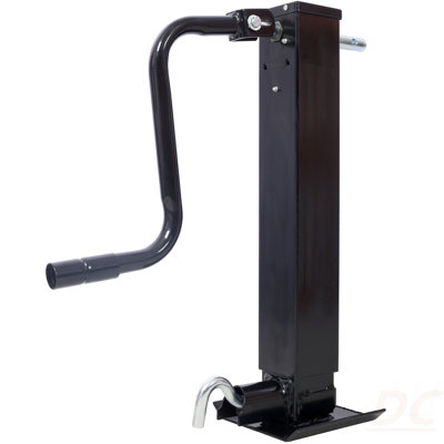 Weld On Trailer Jack, 12,000 Lbs. Capacity, Sidewind Crank, No Mount Square Jack Tube,26 Inch Travel, Heavy-Duty Square Tube
