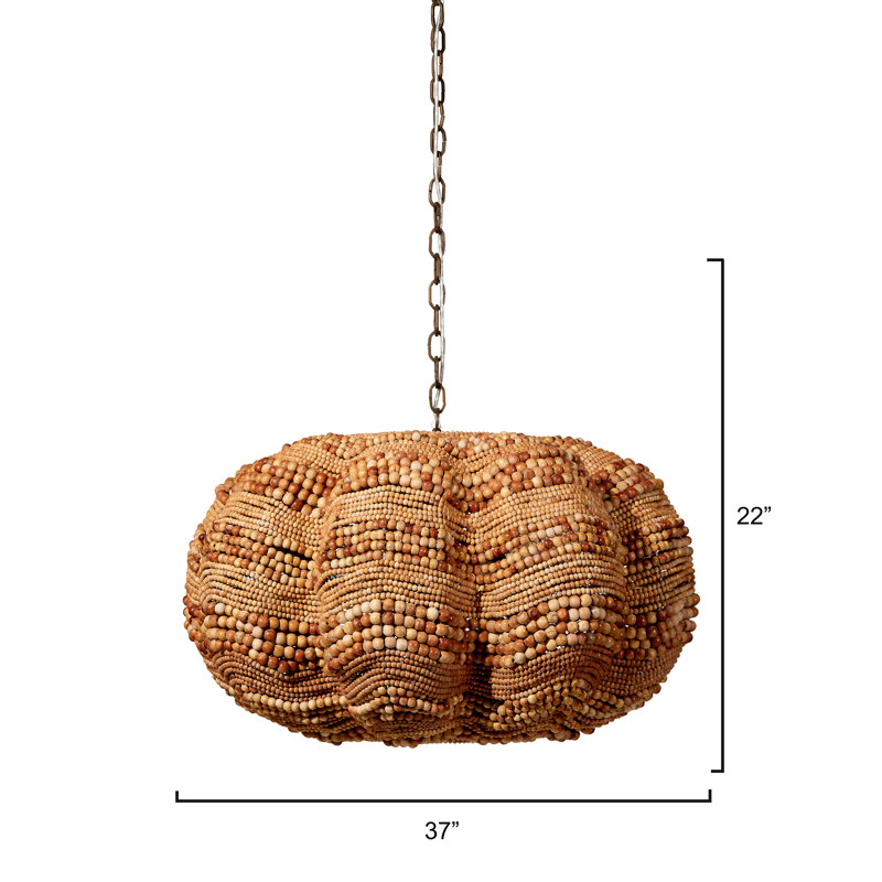 Clamshell 4 - Light Chandelier, Brown