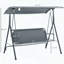 Balancelle 3 personnes avec support, auvent inclinable réglable, structure en acier, capacité de 440 lb