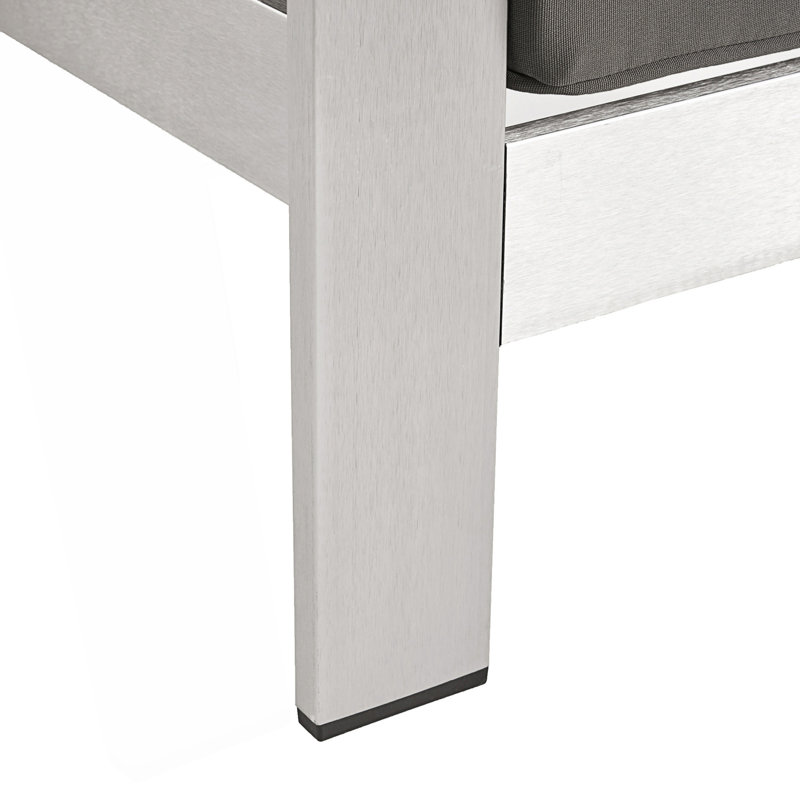 Causeuse Cape Coral KD avec structure en aluminium et coussins résistants à l'eau, parfaite pour la détente en plein air et la durabilité.
