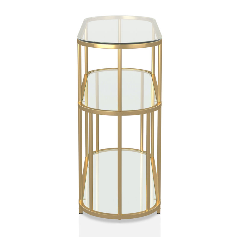 42'' Glass Top Console Table