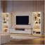 Bibliothèque géométrique arquée à 5 tablettes pour salon, bureau, chambre à coucher