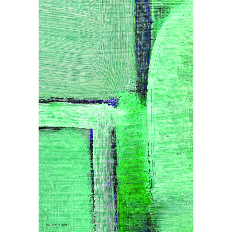 «Mint Julip Abstract» par Bluebird Barn - impression, H 18 po x l 12 po, Toile tendue