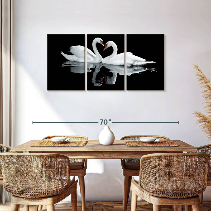 Brampt Swans In Love, H 27 po x l 56 po