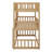 Triple Wood Bunk Bed, With Ladders, Guardrails-730253881