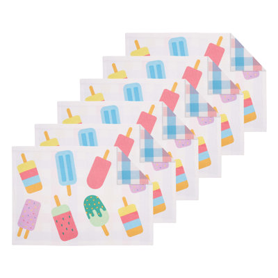 Popsicle Summer Placemats Set of 6