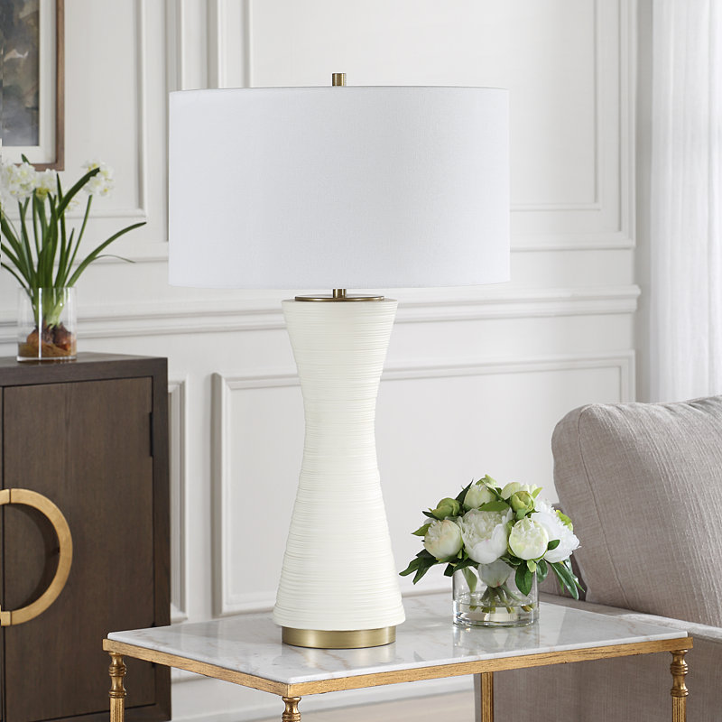 Usiel Matte White Table Lamp
