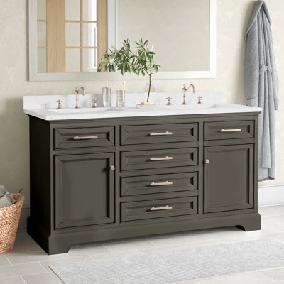 Currahee 60" Double Bathroom Vanity Set