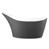 Amalfi 64-1/4" x 31-1/4" Freestanding Soaking Bathtub in Volcanic Limestone™ with No Overflow Hole
