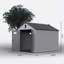 Remise de rangement en plastique pour jardin