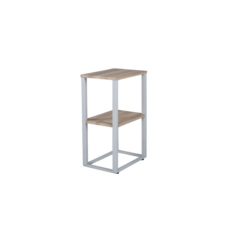 Karien 30cm W Steel Bedside Table, Grey , Ash 