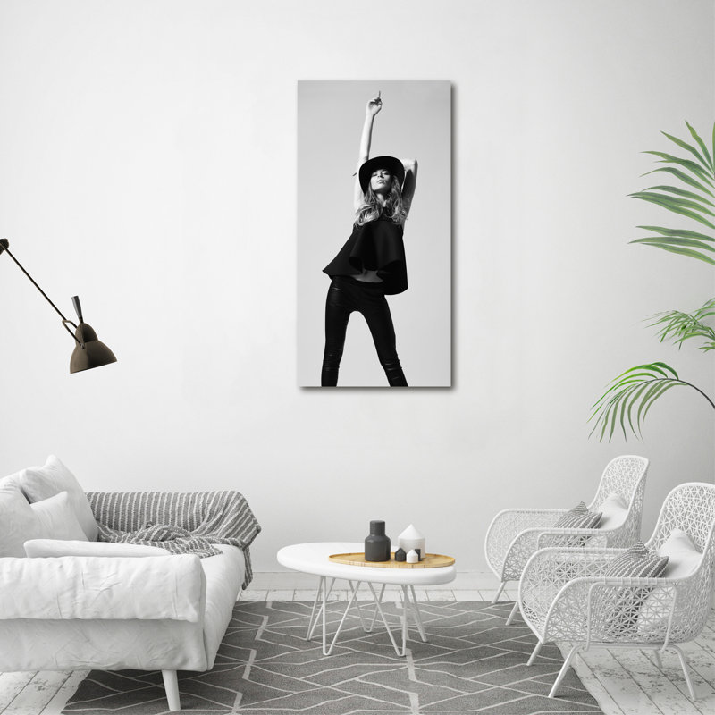 Woman In Black - Wrapped Canvas Print