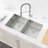33"X19" Embedded Double Bowl Kitchen Sink