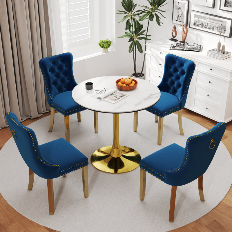 Ensemble de salle à manger 32 pi, Bleu, 3