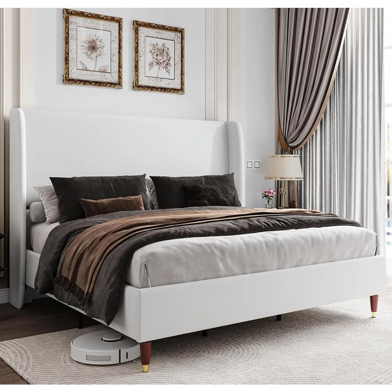 Structure de lit Premium Premium en gris clair