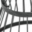 Powder-Coated Iron Side Table with Hourglass Shape & Open Cage Design-27764950