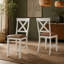 Ensemble de table de salle à manger extensible à hauteur de comptoir 5 pièces Kingston avec chaises en X rembourrées-133656863