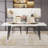 Rectangular with Steel Base Dining Table-1411107160
