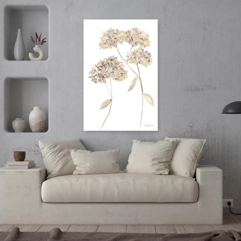 Hydrangées naturelles II, hydrangées contemporaines, art floral, H 36 po x l 24 po