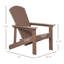 Chaise Adirondack, chaise de patio pour terrasse, jardin, porche et cour arrière
