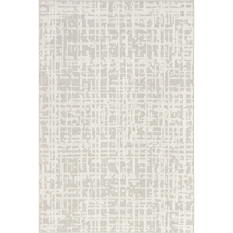 Amity Abstract Machine Washable Area Rug, Rectangle 6'7" x 9'