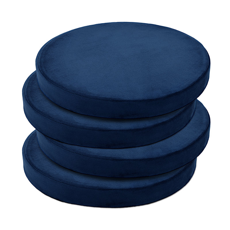 Indoor 2'' Dining Chair Chair Pad, Blue