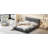 Queen Size Upholstered Platform Bed With Thick Fabric, Grounded Bed With Solid Frame-1956982442