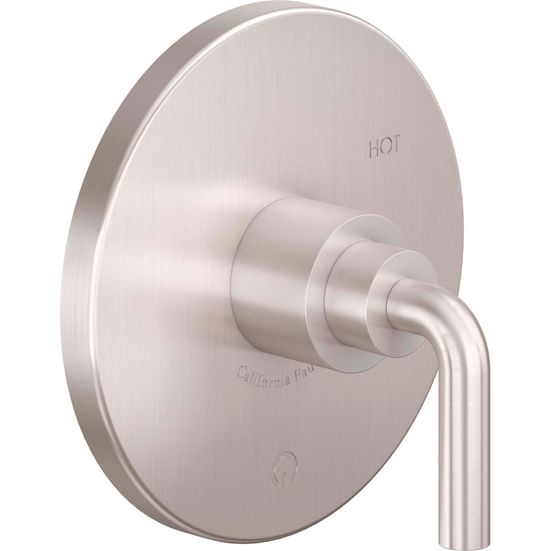Tamalpais Pressure Balance Trim Only - Smooth Handle, Polished Brass