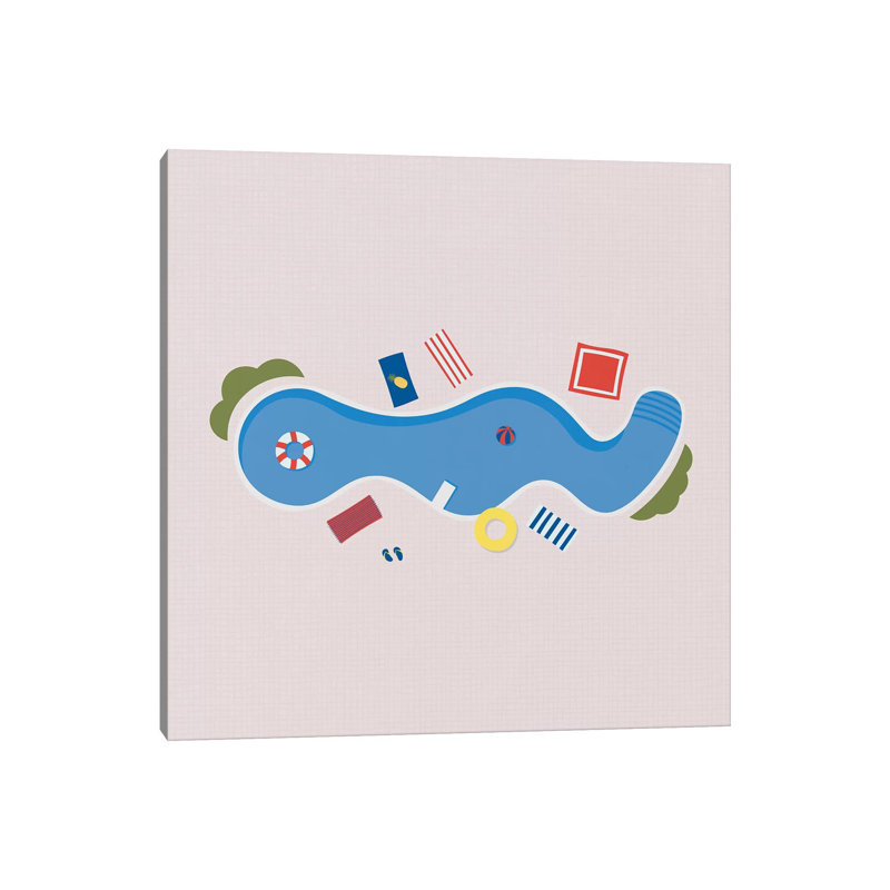 The Swimming Pool Season by Alisa Galitsyna - Wrapped Canvas Print, 93.98 cm H x 93.98 cm W x 1.91 cm D
