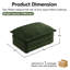 Canapés de coin avec pouf vert-1452699899