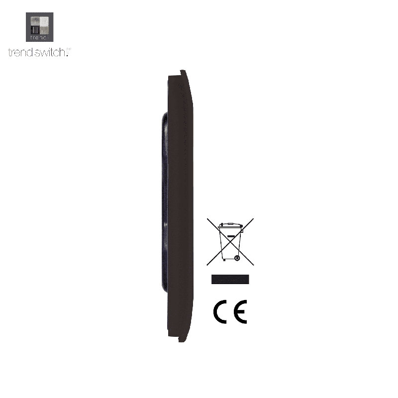 Trendi Switch Single Blanking Plate, Dark Brown
