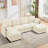 Sarang 6-Piece Modular Sofa Upholstered Sectional U Shaped Cloud Couch-1949629645