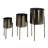 Persinger Black Metal Indoor Outdoor Planter with Removable Stand, Set of 3-1643530720