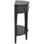 Table moderne en U avec bords arrondis pour le vestibule. 3 tiroirs et 1 tablette. Fabrication. S'adapte bien dans différentes pièces. Simple à assembler dans le salon. Tablette. Look élégant et facile