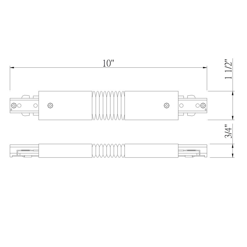 Connecteur flex track, Noir