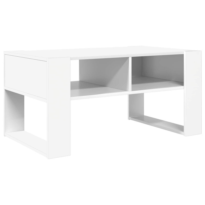 Coffee Table with Storage, 45cm. H x 92cm. L x 53cm. W, White