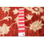 Tapis rouge en laine noué à la main de conception unique 4 pi 6 po x 6 pi 8 po One Age