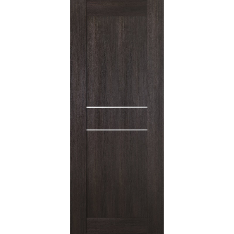 Porte à panneaux en bois et métal, 29,75 po x 79,375 po, Chêne Veralinga