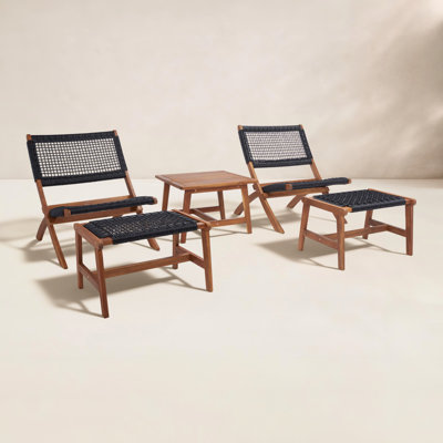 Armida 4-Person Acacia Patio Seating Group