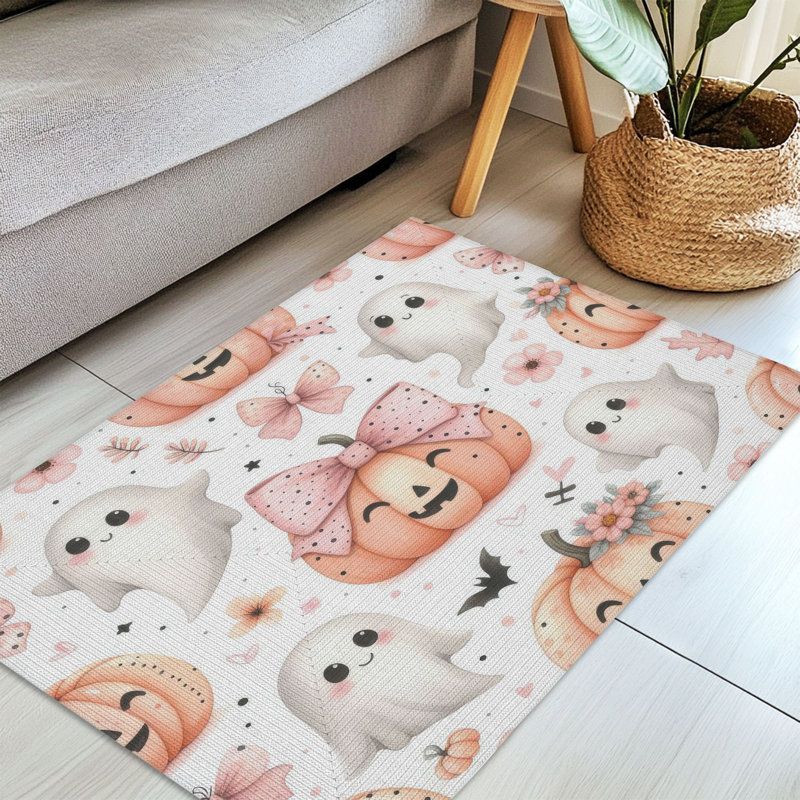 Phantom Pumpkins Braided Rug, Rectangle 3' x 5'