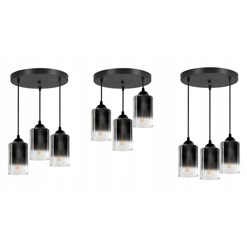 Elliah 3 - Light Cluster Pendant, Graphite