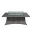Table de foyer d'extérieur au propane en aluminium H 26,99 po x l 70,6 po Arayeli-1158189262