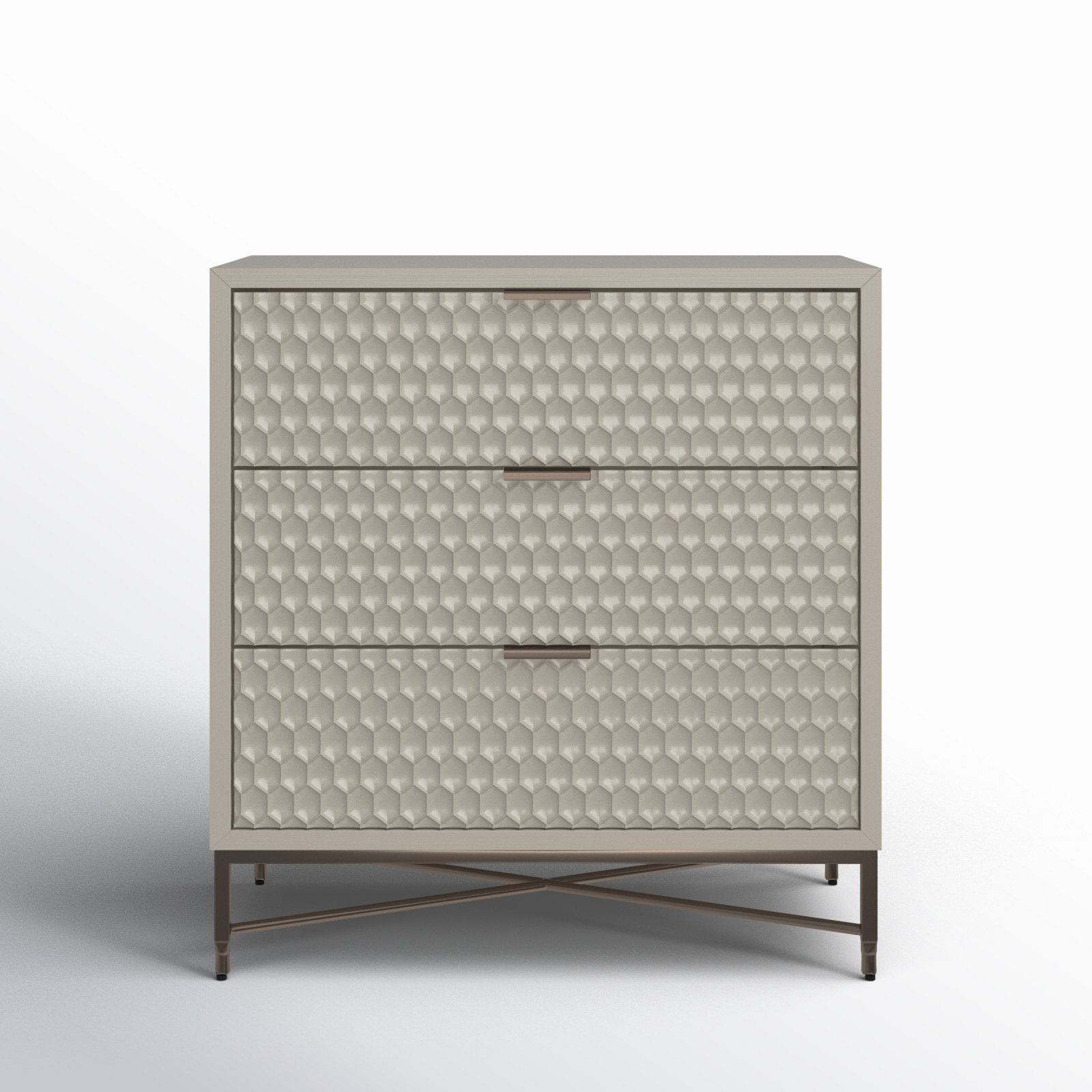 Capra 3 Drawer 32" W Chest, Cement Gray