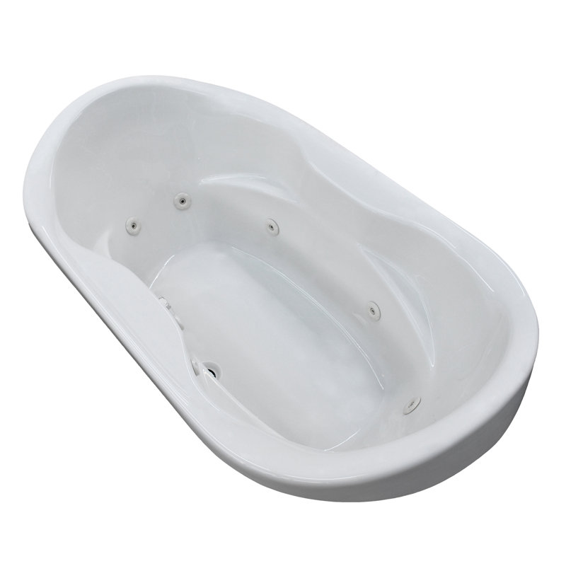 Antigua 70'' x 41'' Drop-In Whirlpool Acrylic Bathtub