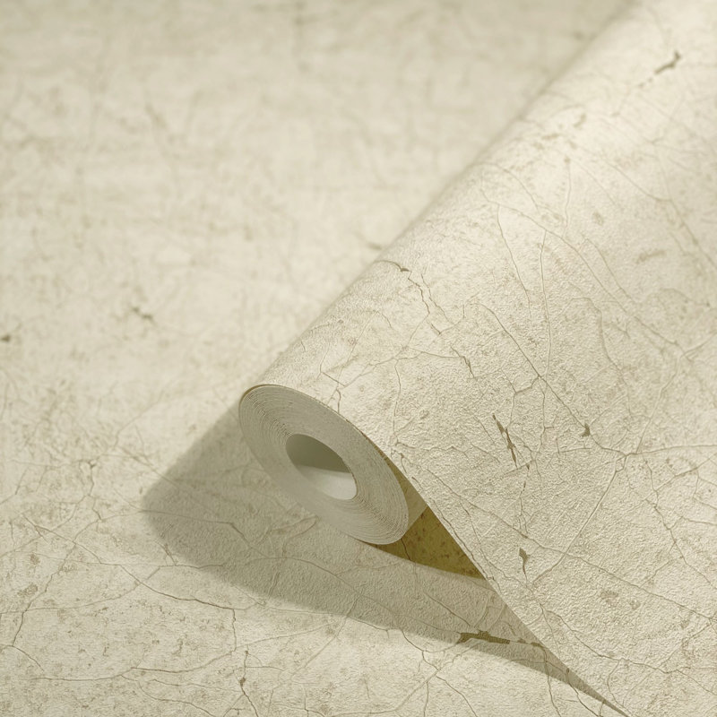 Rouleau de papier peint texturé à finition craquelée Textures Collection, Beige