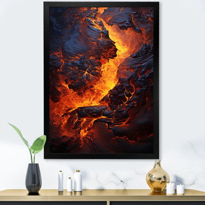 Volcan Éternelle lave sur toile